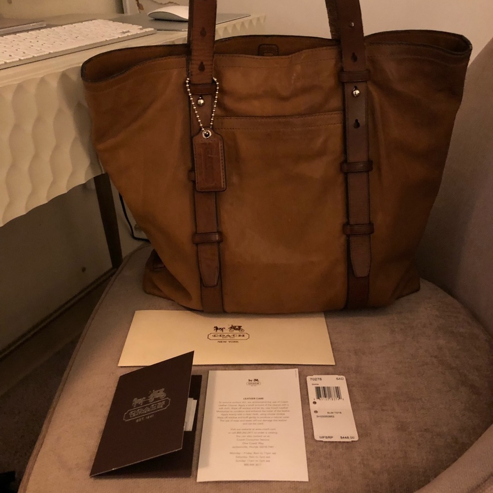 Coach Slim Tote Saddle Bag